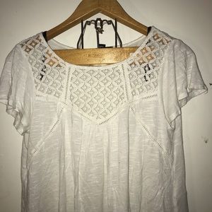 White crop forever 21 blouse